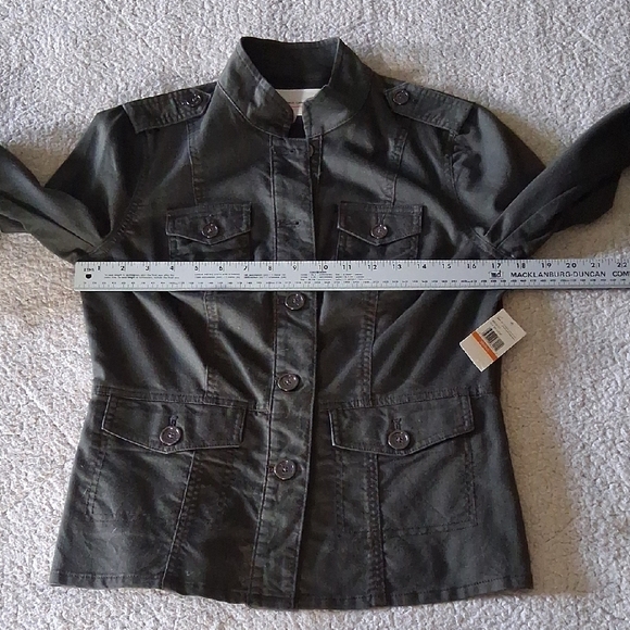 New Vince Camuto Dark Green Utility Jacket - Picture 5 of 8